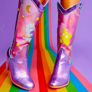 Care Bears moon holographic cowboy boots sz 11